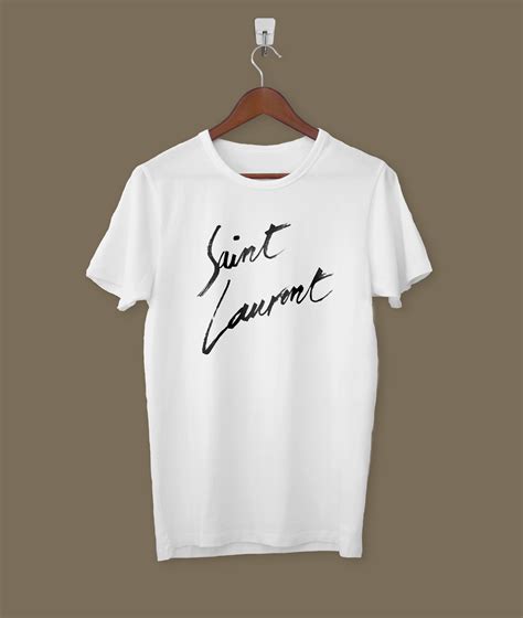 mens black ysl t shirt|saint laurent t shirt small.